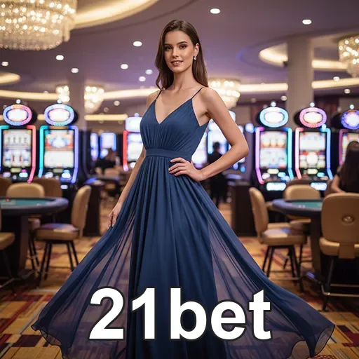 Jogadora comemorando no casamento temático de cassino, promovido pelo site 21bet.