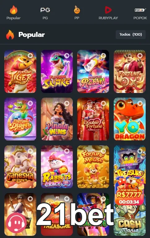 Slots Populares para Todos os Gostos - 21bet